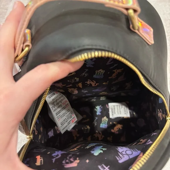 Disney Black and Gold Castle Backpack Backpacks